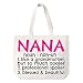 Nana Definition Canvas Tote Bag Grandma Gift Idea for Nana
