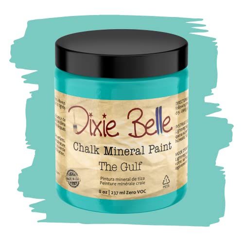 Dixie Belle Paint Company Chalk Finish Furniture Paint - The Gulf (8oz) - Matte Soft Turquoise Chic Chalk Mineral DIY Furniture Paint