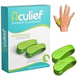 Aculief Wearable Acupressure Clip - Portable Stress Support & Acupressure Clip for Thumb - Adjustable Fit for Hand Pressure Point - Pack of 2, Regular, Green