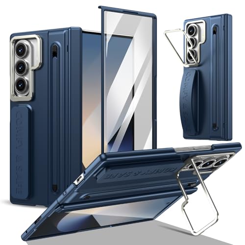 Image of Hybird Shockproof Mobile Back Case Cover for Samsung Galaxy Z Fold 8 Ultra Case Kick Stand | Slim Back Cover Case | S Pen | Tempered Galass |Hingh | Galaxy Z Fold8 Ultra 5G Cover