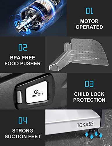 image for Meat Slicer,TOKASS Electric Deli Food Slicer with Removable 7.5’’ 