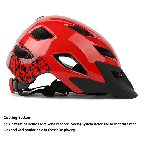 Image of Kids Helmet, Exclusky Kids Bike Helmet Adjustable Safety Lightweight Children Bicycle Helmet for Kids Skating Cycling Scooter Boys and Girls Bicycle Helmets Ages 5-8-14