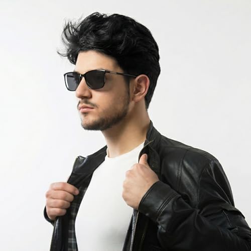 Image of Vincent Chase By Lenskart | Full Rim Square | Polarized Sunglasses Stylish |100% UV Protected | For Men & Women (Large, VC S18707)