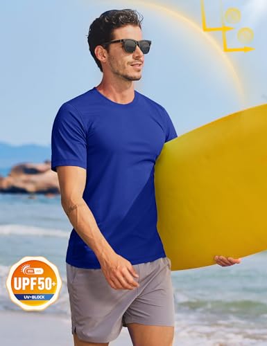 TACVASEN Men's T-Shirts Short Sleeve UPF50+ Mositure Wicking Shirts Lightweight Cooling Crew Neck Tshirt2