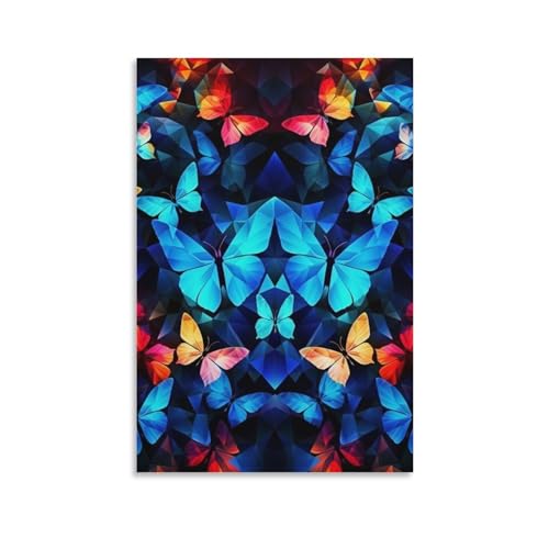 Mariposa psicodélica cuadro en lienzo pintura poster para dormitorio