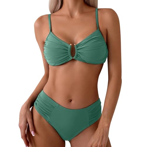 Generico Costume da Bagno Donna Push Up Swimwear Brasiliana Beachwear Due Pezzi Curvy Mare Spiaggia Sexy Bikini Sets Classico Triangolo Hot Costumi da Bagno Regolabile Surf Elastico Costume Piscina