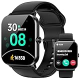 Fitness Watch with Heart Rate/Sleep/IP68 Waterproof/120+ Sports Modes, Pedometer, Android Smart Watch for Android iOS (Black)