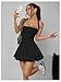SOLY HUX Women's Bubble Mini Dress Y2K Halter Backless Club Party Graduation Short Dresses with Shorts Underneath Solid Black Small