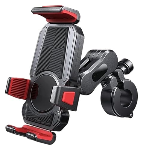 RINKTEEA Staffa di Navigazione per Moto Supporto per Telefono per Moto in Lega di Alluminio con Smorzatore di Vibrazioni Supporto per Telefono per Moto GPS Supporto per Telefono per Moto