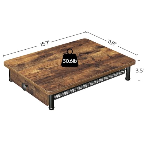 Image of YATINEY Coffee Pod Drawer Holder, Coffee Pod Drawer for K Cup, 35 Capacity Coffee Capsules Storage Organizer, Sliding Mesh Basket, for Home Office, Kitchen, Rustic Brown KH08BRG1