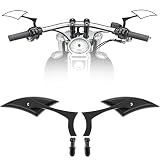 KEMIMOTO Black Spear Blade Mirrors Motorcycle Rear View Mirrors 1 Pair Sportster Side Mirrors for St