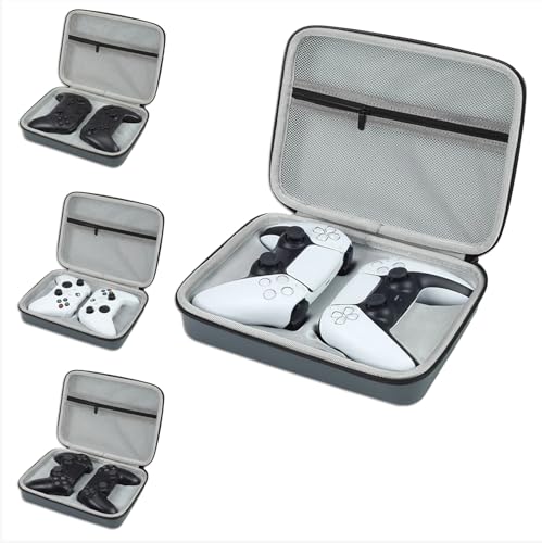 Bolsa Case Estojo Maleta Protetora Viagem Rigida Cinza Premium Para Controle Compativel Com Ps5 / Ps4 / Xbox / Switch Pro