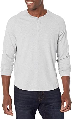 Amazon Essentials Men's Long-Sleeve 100% Cotton Henley Shirt