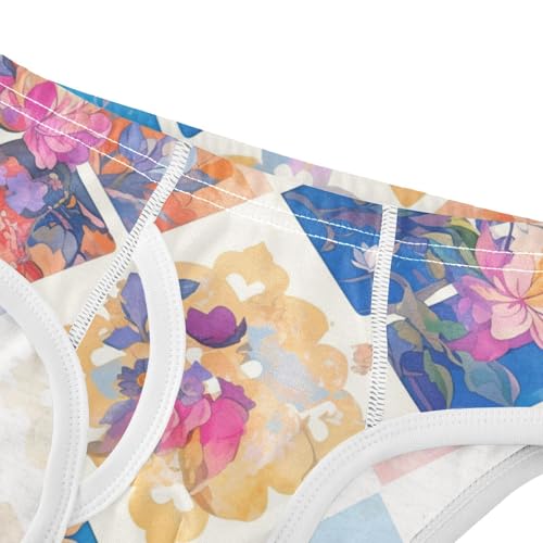 KLL Mandala Lattice Toddler Boys' Cotton Briefs Underwear Cute Undies4