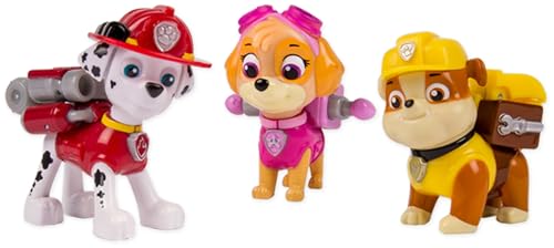 PAW Patrol – Action Pack Pup Set – Marshall, Rubble & Skye – 3 Figuras Acción La Patrulla Canina