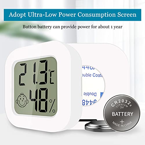 Foto von Thermometer Hygrometer Innen,4 Stück RUIZHI Mini Digitales Thermometer mit Luftfeuchtigkeitsmesser für Babyzimmer ,Arbeitszimmer ,Weinkeller ,Wohnzimmer, Büro ,Gewächshaus