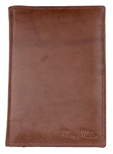 Preisvergleich Produktbild Braunes Unisex Echtes Leder Ausweistasche - Brieftasche