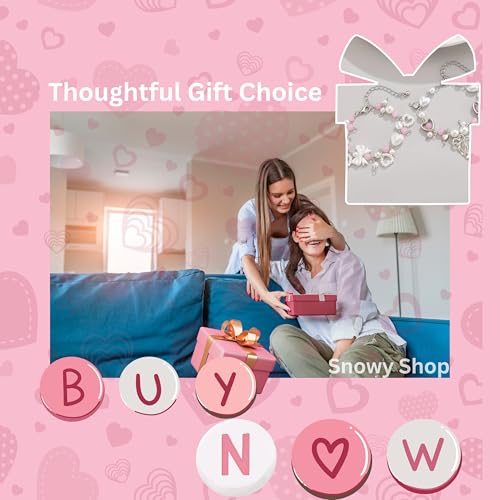Generic SNOWY SHOP 2 Pcs Pink Beaded Bracelet Set - Image 8