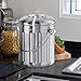 OGGI Countertop Compost Bin with Lid-1 Gallon Indoor Compost Bin w/Charcoal Filter, Stainless Steel Compost Container, Ideal Kitchen Compost Pail, Eco Friendly Products
