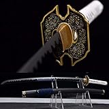 HERO SWORD-Devil May Cry 5 Vergil Anime Cosplay Warrior Yamato Sword/Dante's Rebellion,41in Katana Real, Hand Forged High Carbon Steel Very Sharp Samurai Sword,Black