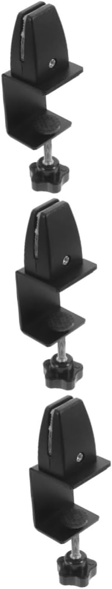 3pcs Screen Partition Clamp Aluminium Alloy Clip for Desk Divider Support for Office Meeting Rooms and Classrooms Stable Base for Secure Panel Fixing