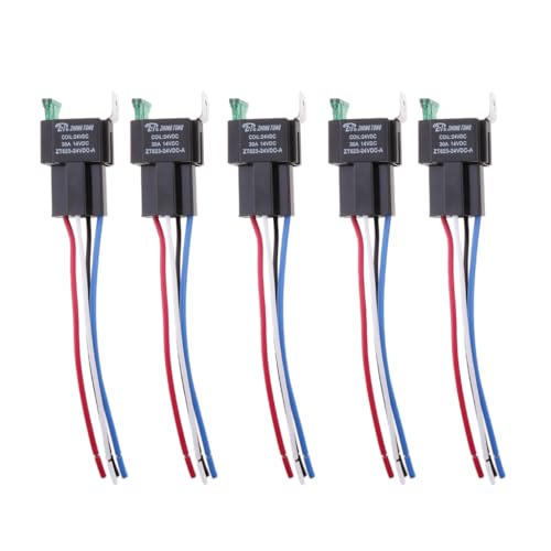 Relé automotriz de 24V y 30A para control de motor y desactivación de arrancador