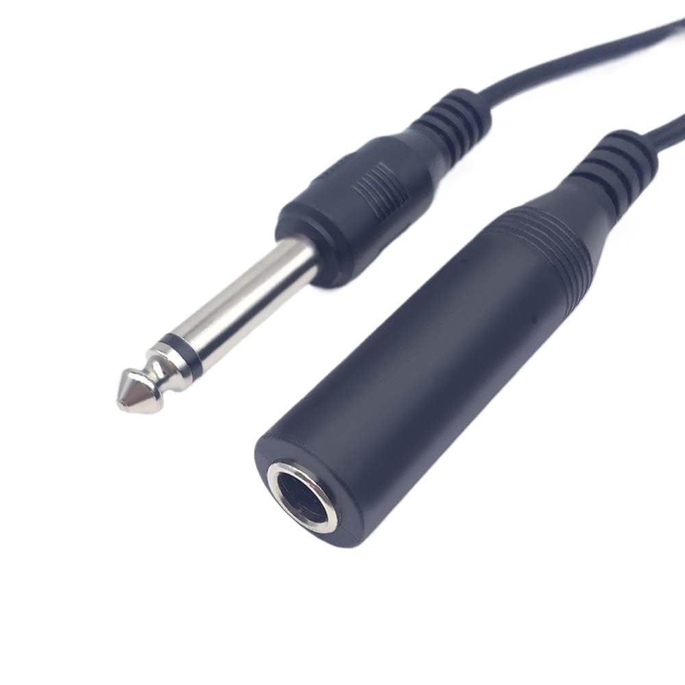 Micro étendu mâle vers femelle de 6,5 mm, câble d'extension de guitare sonore, câble audio mono étendu de 6,35 mm