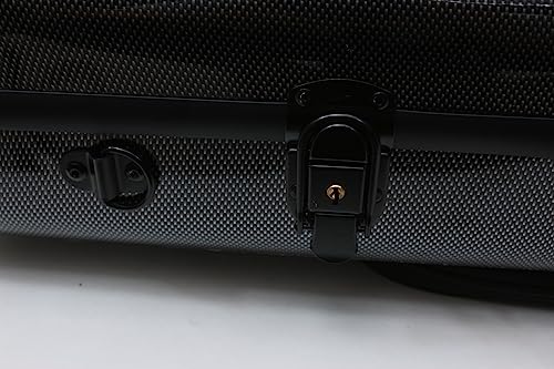 Adjustable 15-17 inch Viola Case 16 inch Hard Carbon Fiber Viola Box Composite with Neck Straps & Music sheet Bag (Black) - Thumbnail 7