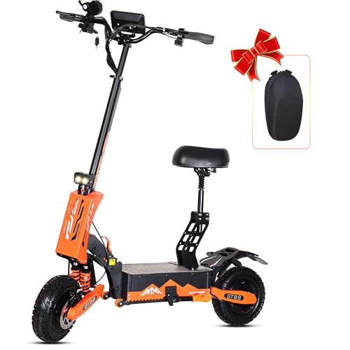 Electric Scooter Adults, 5600W Dual Motor E-Scooter, 47MPH Top Speed and Max 43Miles Long Range, Dual Brake and Dual Shock, 11
