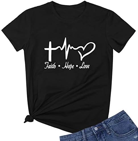 ROSEPARK Women Funny T Shirt Graphic Teen Girl Tee Black Large