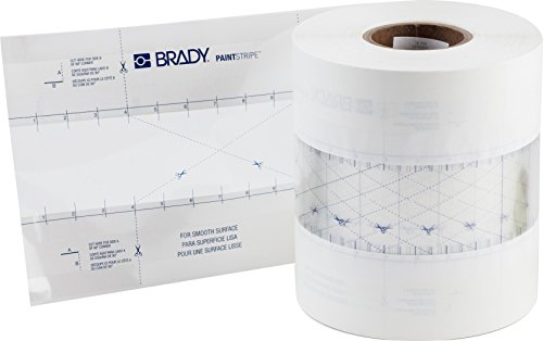 Brady Estêncil de marcação de piso PaintStripe, linha contínua, 0,6 cm de altura, 7,6 cm de largura,