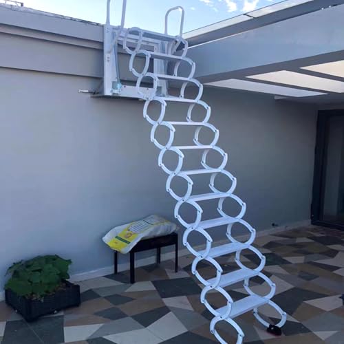 Amhricho Wall-Mounted Folding Stairs For Attic, Outdoor Attic Ladder Pull Down System thumb #5
