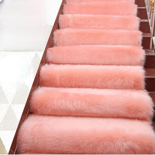 Alfombra para escaleras interiores autoadhesiva rosa de madera hogar 2