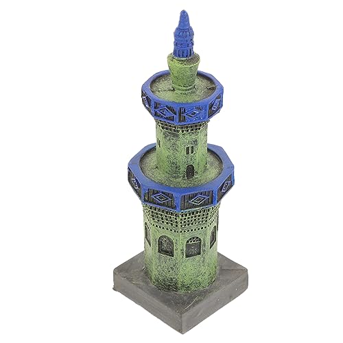 COSMEVIVI 水槽造園 金魚 プール 海をテーマにした像 魚のトンネル 水槽の装飾品 シミュレーションカエルウオ 水族館の砂利 水槽を飾る 水族館を飾る 塔の装飾 水槽の置物 造園飾り 樹脂