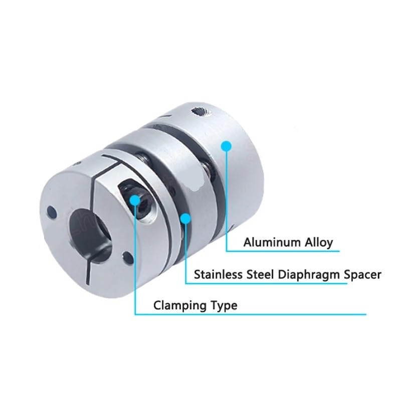 1pc D40L50 Alluminio Doppia Membrana Accoppiamento Albero Flessibile Accoppiatore Connettore Elastico Vite A Sfere Passo Servo Motore Encoder Cheerfully | 10x14