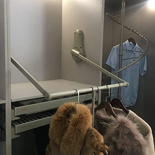 Tringle de penderie rétractable en acier inoxydable haut de gamme kaki