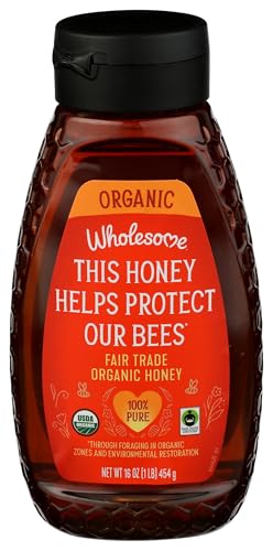 Wholesome, Organic Sweeteners 16-Ounce Honey Bottle, 100% Pure, F...
