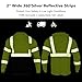 VENDACE 3pcs Safety Reflective High Visibility Long Sleeve Shirts ANSI Class 3 Hi Vis Construction Work T Shirts for Men with Hood(Mix,XL)