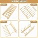 Imagen de LOPYXBR 4 Piezas Organizador Platos de Bambu con 7 Ranuras