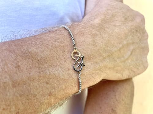 Pulsera Para Ciclistas Aloha Gravel - Acero, Ajustable, Unisex, Regalo Para Amantes De La Bici