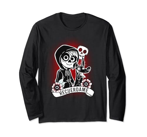 T-shirt Coco Miguel Disney Pixar à manches longues noir pour fan d'animation