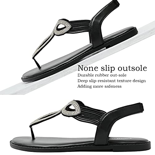 Luoika Women's Wide Width Flat Slides Sandals, Slip on Slide Sandal Casual Comfortable Summer Beach Shoes for Women.4