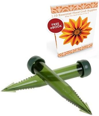 Rose Flower Water Tubes Aqua Picks w/Floral Craft Supply eGuide Eco Friendly (100, Green 4" Pick)