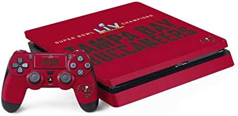 Skinit Decal Gaming Skin Compatible with PS4 Slim Bundle - Officially Licensed NFL Tampa Bay Buccaneers Design