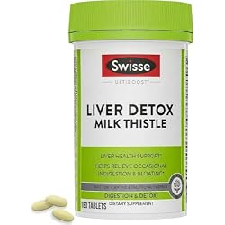 Swisse Milk Thistle Supplement – Liver Cleanse Detox & Repair with Turmeric & Artichoke Extract – Liver Health & Support Supplement for Men & Women, Vegan, 180 Tablets (90-Day Supply)