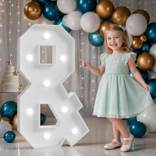 Image of 3FT Marquee Letters &, Large Light Up Letters for Birthday Decor