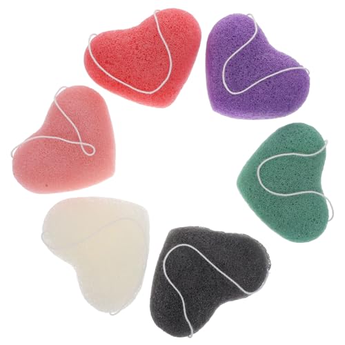 Éponges faciales exfoliantes Homoyoyo lot de 6 petites éponges multicolores douces visage et corps