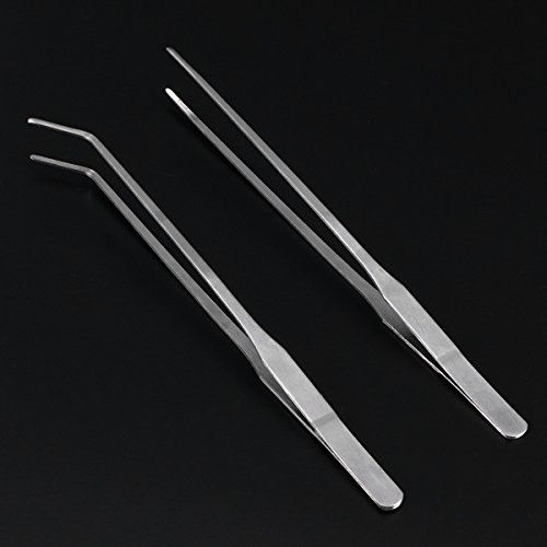 UEETEK Pinzette per Acquario Pinzette dritte Curve...