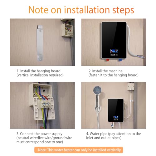 Sanheshun Electric Tankless Water Heater 6000W 220V Instant Hot Water Heater With Handheld Shower Head And Hose Set thumb #4