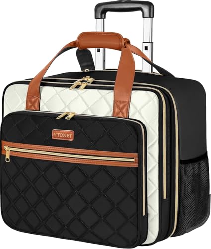 Ytonet 17.3" Rolling Laptop Bag for Women